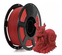 FLASHFORGE Rapid PLA Matte Filament 1.75mm, High Flow Speedy 3D Printer Filament, Max 500m/s High Speed Printing, Easy to Remove Support & Non-Glossy Appearance (Red)