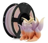 FLASHFORGE Rapid PLA Matte Rainbow Gradient Orange & Yellow & Purple, Transform Colors Smoothly & Fast, High Flow Speedy Filament 1.75mm, Easy to Remove Support & Non-Glossy Appearance (Dusk Fantasy)