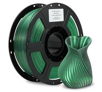 FLASHFORGE Silk Dual Color Filament, Black Green 2 in 1 Coextrusion 1.75mm, 3D Printer Filament 1kg(2.2lbs) Spool - Dimensional Accuracy +/- 0.02mm, Silk PLA Color Change