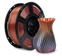 FLASHFORGE Silk PLA 3D Printer Filament, Multicolor Rainbow Waltz PLA Filament 1.75mm, Fast Color Change Silk PLA 3D Printing Filament for Most FDM, Dimensional Accuracy +/- 0.02mm,1kg (2.2lbs) Spool