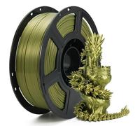 FLASHFORGE Silk+ PLA Filament 1.75mm Bronze, Silky Texture 3D Printing Filament, Enhanced Layer Adhesion with Stunning Surface Finish; Chrome-Like Brilliance and Silk-Smooth Perfection