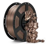 FLASHFORGE Silk+ PLA Filament 1.75mm Coffee, Silky Texture 3D Printing Filament, Enhanced Layer Adhesion with Stunning Surface Finish; Chrome-Like Brilliance and Silk-Smooth Perfection