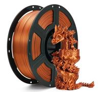 FLASHFORGE Silk+ PLA Filament 1.75mm Copper, Silky Texture 3D Printing Filament, Enhanced Layer Adhesion with Stunning Surface Finish; Chrome-Like Brilliance and Silk-Smooth Perfection