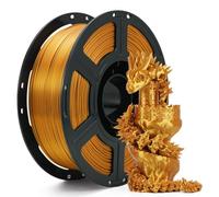 FLASHFORGE Silk+ PLA Filament 1.75mm Gold, Silky Texture 3D Printing Filament, Enhanced Layer Adhesion with Stunning Surface Finish; Chrome-Like Brilliance and Silk-Smooth Perfection