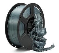 FLASHFORGE Silk+ PLA Filament 1.75mm Gray, Silky Texture 3D Printing Filament, Enhanced Layer Adhesion with Stunning Surface Finish; Chrome-Like Brilliance and Silk-Smooth Perfection