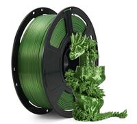 FLASHFORGE Silk+ PLA Filament 1.75mm Green, Silky Texture 3D Printing Filament, Enhanced Layer Adhesion with Stunning Surface Finish; Chrome-Like Brilliance and Silk-Smooth Perfection