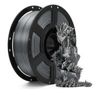 FLASHFORGE Silk+ PLA Filament 1.75mm Silver, Silky Texture 3D Printing Filament, Enhanced Layer Adhesion with Stunning Surface Finish; Chrome-Like Brilliance and Silk-Smooth Perfection