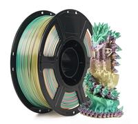 FLASHFORGE Silk PLA Gradient Dreamy Trio Filament, Silk Multicolored Color Change Rainbow 3D Printing Filament, Yellow Carmine Cyan Shiny Fast Color-Changing Each 8M Gradually, Ultra-High Glossiness