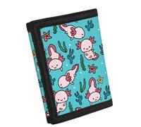 Flashideas Kids Wallets for Boys Fashion Trifold Wallet for Girls, Cute Axolotls, One Size, Minimalist
