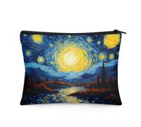 Flashideas Makeup Bag for Purse Travel, Portable Small Cosmetic Organizer Cosmetic Bag for Women, Starry Night Print, 1 Set