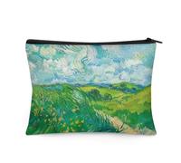 Flashideas Makeup Bag for Purse Travel, Portable Small Cosmetic Organizer Cosmetic Bag for Women, Van Gogh Wheatfield 1, 1 Set