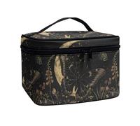 Flashideas Makeup Bag Makeup Organizer Bag for Travel Easy to Take Makeup Bags Case, Black Butterfly 1, One Size