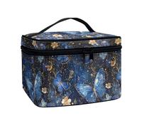 Flashideas Makeup Bag Makeup Organizer Bag for Travel Easy to Take Makeup Bags Case, Blue Butterfly 1, One Size
