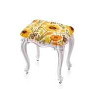 Flashideas Sunflower Stool Covers Rectangle 2 Pack Stretch Rectangle Bar Stool Covers with Elastic Band Protector Jacquard Chair Seat Slipcover for Wooden Metal Bench