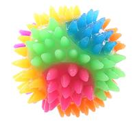 Flashing LED Spiky Ball - Colourful Light Up Sensory Toy Made From Soft Rubber, Ideal For Fidget Play, Stress Relief And Kids’ Party Bags (5.5 Cm)