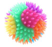 Flashing LED Spiky Ball - Colourful Light Up Sensory Toy Made From Soft Rubber, Ideal For Fidget Play, Stress Relief And Kids’ Party Bags