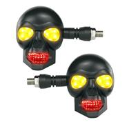 Flashing Light | Universal 12V Waterproof Skull Shape Light | Motorcycle Signal Indicator Light for Indoor Fishing Work Travel Survival Hiking Driving Mountain