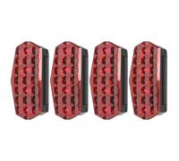 Flashing Lights, Solar Powered Strobe Beacon, 1.3x3.13x1.83 inches LED Warning Indicators, Weatherproof Anti Collision Lamps, Set of 4 Red Units for Trucks Traffic Safety Work Zones Signage