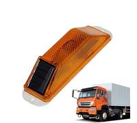 Flashing Lights Vehicles, Magnetic Led Strobe Warning Lamp, 5.9 Inches Adjustable Angle, Solar-Powered Shockproof Signal Light for Car Truck Trailer Road Construction, Red Yellow