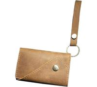 Flashing Retro Leather Handmade Car Key Bag Driver's License Card Bag Storage Bag Men's and Women's First Layer Cowhide Soft Leather Horse Skin,B