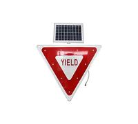Flashing Warning Sign, Metal Stop Sign Street Road Sign, Aluminum Reflective Arrow Sign, For Construction, Fire Or Rescue, Highway(Size:70 * 70 cm/27 * 27 in,Color:Red)