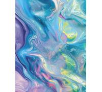 "FLASHING WATER" Notebook | Large Grid Notebook with Abstract Iridescent Design for Fluid Ideas & Detailed Projects: 200-Page 8.5x11 in Graph Paper ... | A Constant Flow of Brilliance | ESTA CABRON