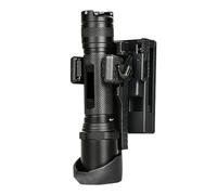 Flashlight Belt Holster - Flashlight Holder, Secure Belt Mount Carrier | Adjustable Torch Holster with Side Lock System, Professional Security and Law Enforcement Gear