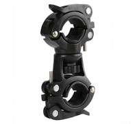 Flashlight Holder For Bicycles With Quick Detach Feature Compatible With 20mm To 35mm Flashlights And Pumps Engineering Plastics(Black-Black)