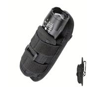 Flashlight Holster Duty Belt Stretchable Pouch 360 Degree Rotatable Belt Clip Holder for Police Military Security