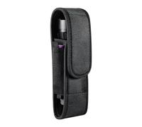 Flashlight Holster Nylon Belt Pouch for 16-17cm Torch Tactical Carry Case | Torch Cover Holder Fits for Most Flashlights and Leatherman Pouch. Ideal For Camping, Hiking, Climbing, Hunting. Black.