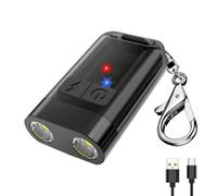 Flashlight Keychain, Portable Mini Torch, 9 Modes Torches Battery Powered, Main Dual Color Light Source, IPX4 Waterproof Torch, Ideal Outdoor Companion