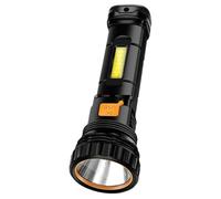 Flashlight, LED Waterproof Solar Generator with Side Light, Portable & Chargeable Emergency Supplies as Power Bank, Bright Camping Essentials for Outdoor, Summer