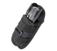 Flashlight Pouch Holster, Adjustment Flashlight Holder Belt Clip Flashligh-t Torch Carry Case with 360 Degree Carabiner Reel Clip(NO Flashlight)(Color:Black)