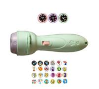 Flashlight Projector For Kids - 24 Patterns Projection Torch | Cartoon Image Recognition Learning Toy Night Light | Ceiling Bedroom Nursery Party Glowing Projector Gift