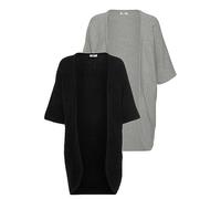 FlashLights Pack of 2 Long Cardigans Black