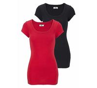 FlashLights Pack of 2 Long Tops Black