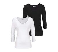 Flashlights Pack of 2 V-Neck Tops White/black