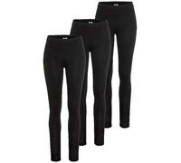 FlashLights Pack of 3 Elasticated Leggings Black