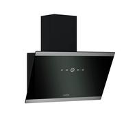 Klarstein FlashLine Cooker Hood - 60cm Angled Extractor Hood, Touch Screen, 524 m³/h Air Flow, A++ Energy Efficiency, LED Lighting, Quiet 34.5 dB, Black, Ducted & Recirculating