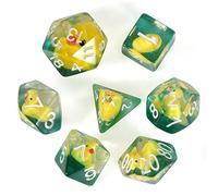 FLASHOWL Duck Dice Set with Duck Inside - Polyhedral RPG & DND Dice - 7 Pieces