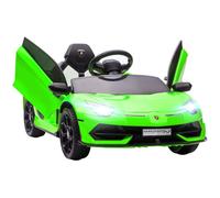 Flashy & Fun: HOMCOM Lamborghini Aventador 12V Electric Ride-On Car - Green