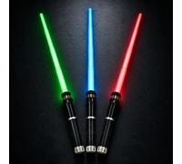 FlashyU Light-Sabers for Adults Kids, Dueling Light Up Sword Toy for Boys, Halloween-Costume Party Cosplay Birthday Gifts for Teen Men Age 8+ (3 Pack)