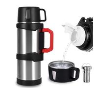 Flask for Hot Drink, 2L Stainless Steel Hot Water Flask, Large Vacuum Hot and Cold Water Bottle,Flasks for Hot Drinks with Coffee Cup Lid & Handle,Travel Water Bottle,Insulated Flask for Outdoor