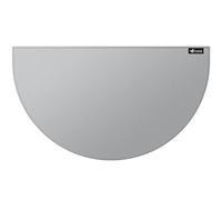 FLASLD Fireproof Fireplace Mat 28×48Inch Half Round Hearth Rug Protects Floors from Sparks Embers, Gray