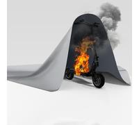 FLASLD Fireproof Lithium Battery Cover, Fastest & Simplest Way to Isolate and Extinguish Small Fires, Fire Blanket for E-Scooter and E-Bike (79×79 inch - Grey)