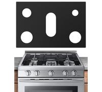 FLASLD Silicone Stove Cover Gas Stove Top Burner Covers for Samsung Gas Range Stove Guard Reusable,Oven Liners Mat Gas Range Protectors with Holes, Non-Stick Washable Keep Stove Clean 24.4x16.3 inch