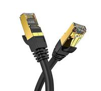Flat 0.5M Cat8 Sstp Shielded 2000Mhz 40Gbps High Speed Ethernet Cable Rj45 - Black
