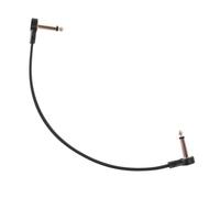 Flat 6.35mm Jack Instrument Cable with Oxygen-Free Copper Core for Guitar | Right Angle TS Plug Design for Compact Pedalboard Layouts Featuring built-to-last Shielding to Prevent Signal Interference