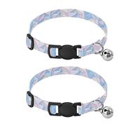 Flat Abstract Pattern Monogram Dog Collars For Dogs Release Buckle Girl & Boy Dog Collars 2 Pack