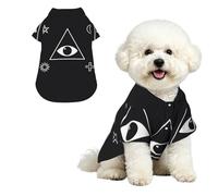 Flat All Seeing XL Pet Hawaiian Shirt for Small Dogs-Cute Summer Beach Outfit for Puppy, Soft Breathable Cat Clothes with Buttons